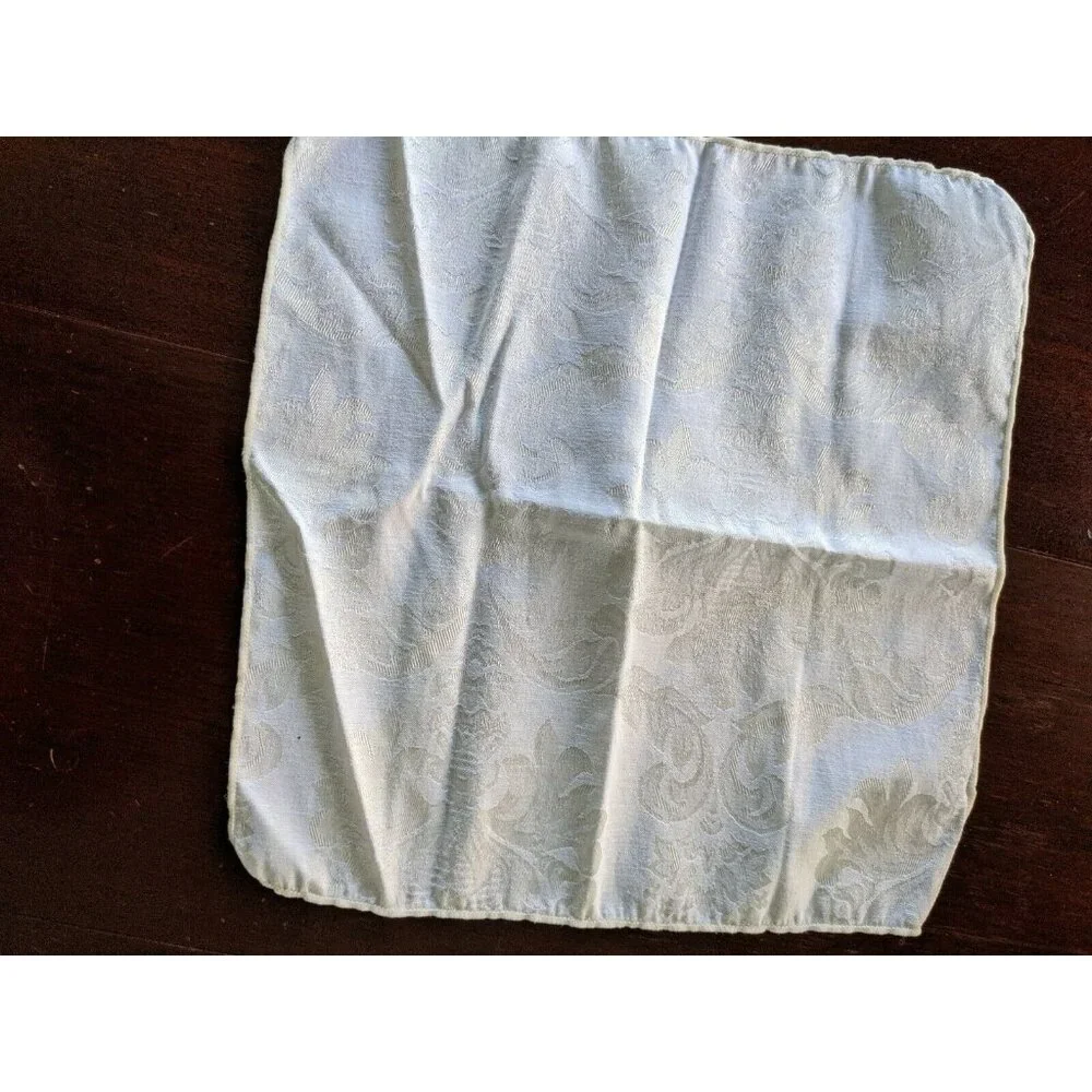Fashion Industries Vintage Damask Napkins‎ Set Of 4 White Floral Cotton Blend